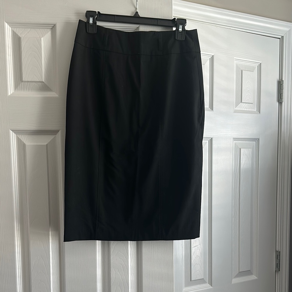 New York & Company Black Knee-Length Pencil Skirt